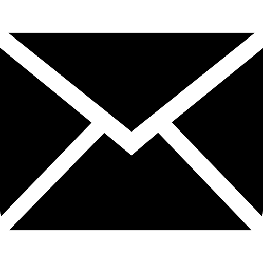 New email black back envelope symbol of interface